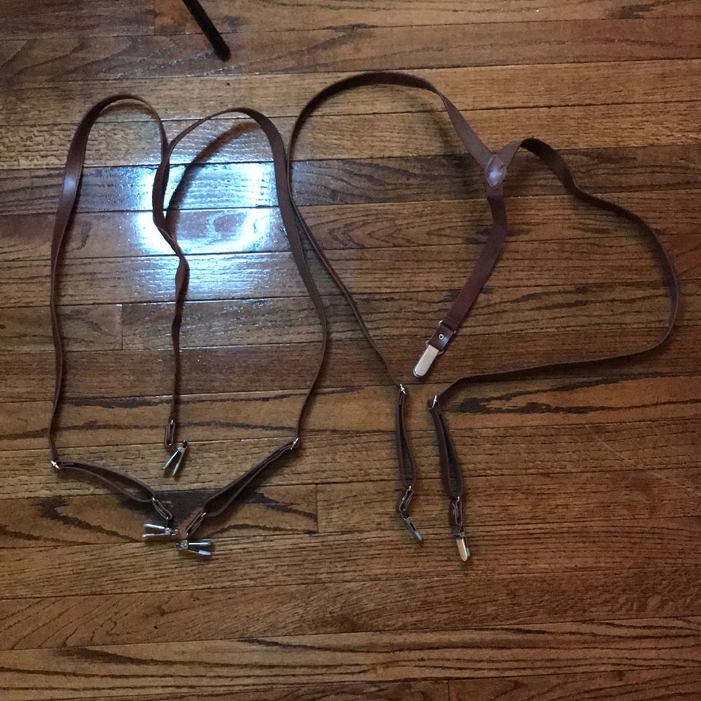 Men’s leather suspenders